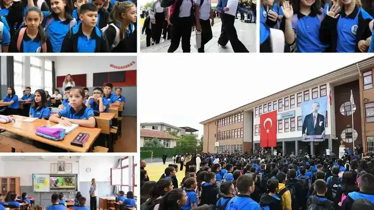 Yaz tatiline elveda, ilk okul gününe merhaba... Okullarda ders başı yapıldı