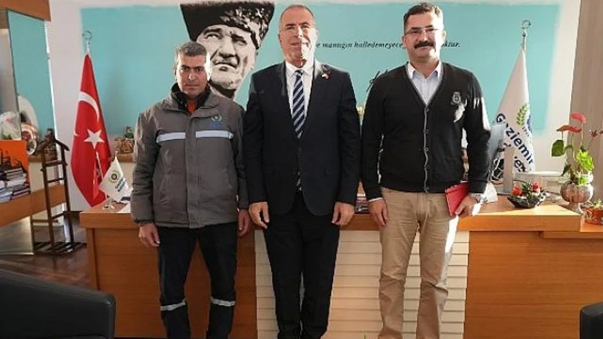 Gaziemir Belediyesi personelinden örnek davranış