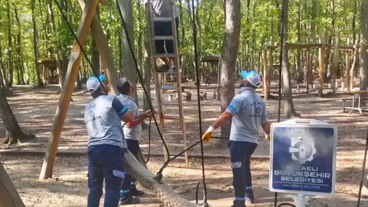 Kocaeli Ormanya’da oyun gruplarına periyodik bakım