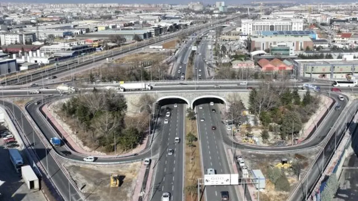 Konya'da o kavşak için şerit sayısı ikiye çıkarıldı