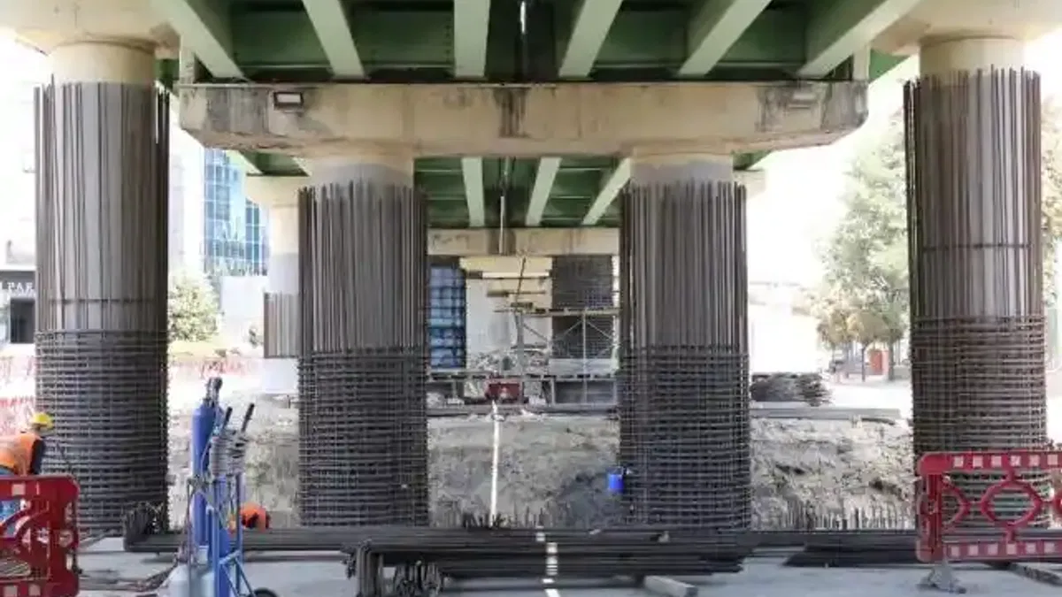 İstanbul'da M1 metro hattının viyadükleri afete karşı güçlendiriliyor