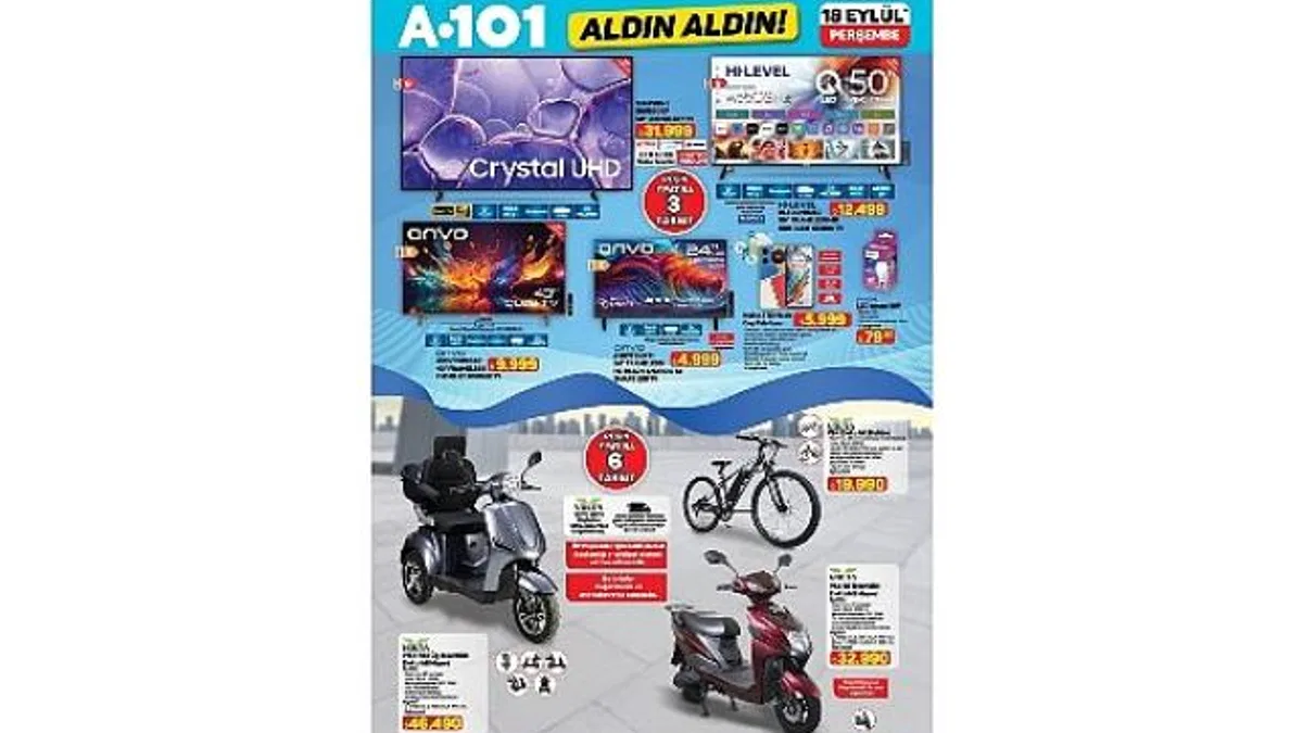 Yeni Nesil Mobilite Ürünleri 18 Eylül'de A101 Mağazalarında
