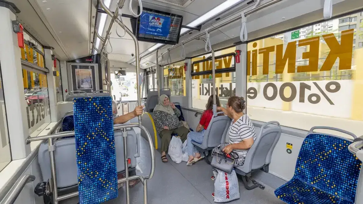 Mersin’de elektrikli otobüslere vatandaşlardan tam not