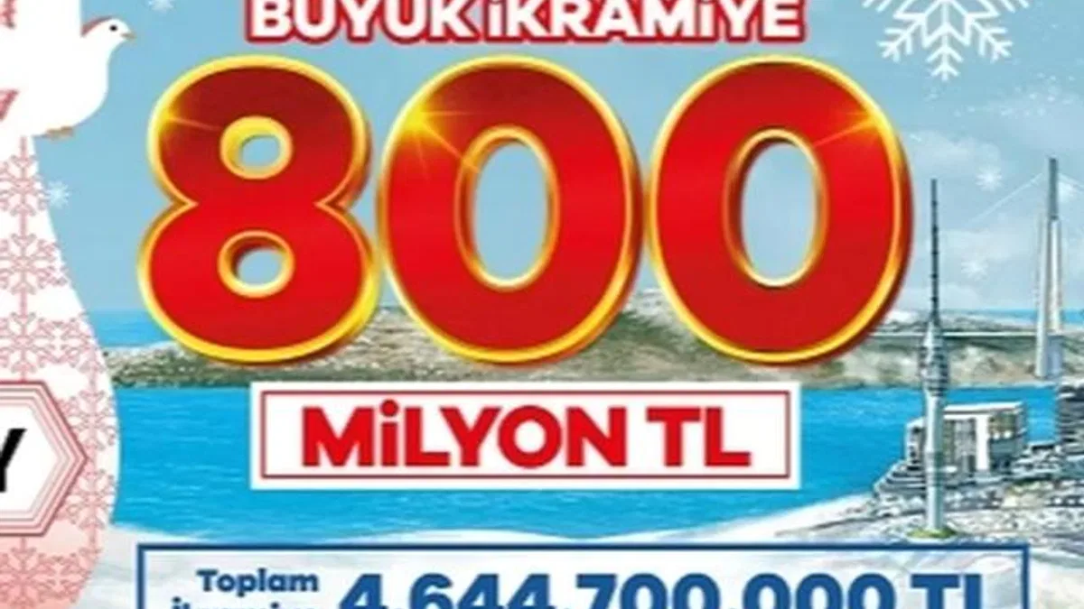 800 milyon TL ikramiyeli yılbaşı biletleri dağıtıma çıkıyor
