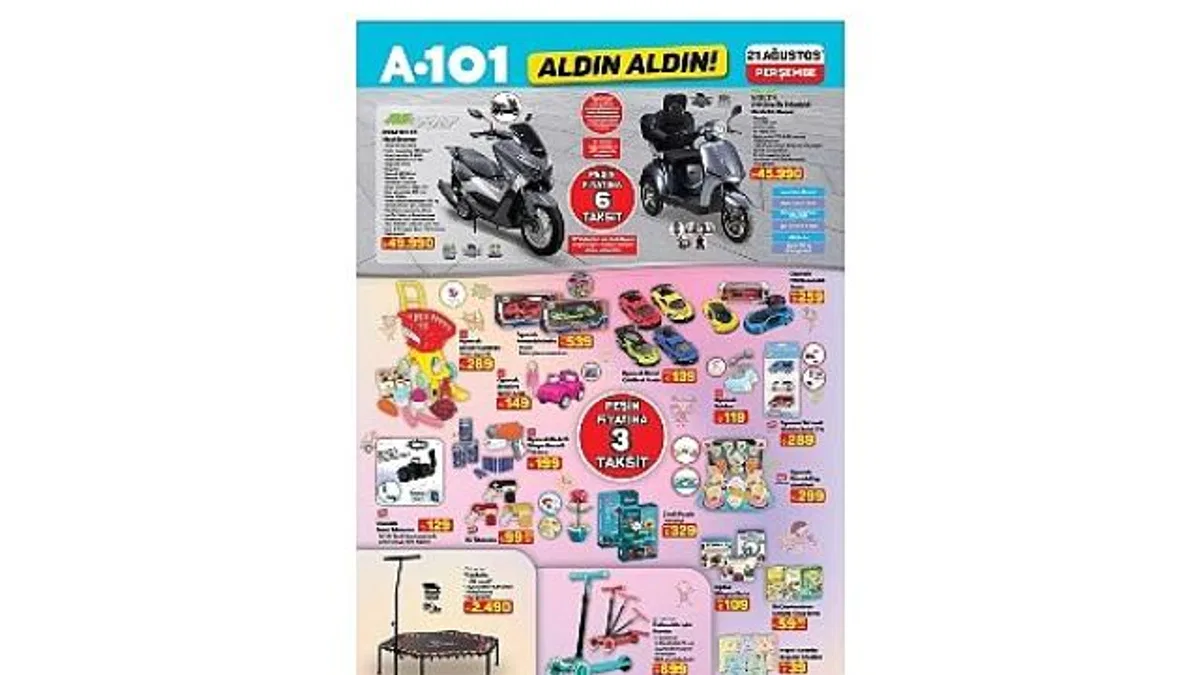 A101'de 21 Ağustos'ta Mobilite, Elektronik ve Ev Ürünleri Satışta