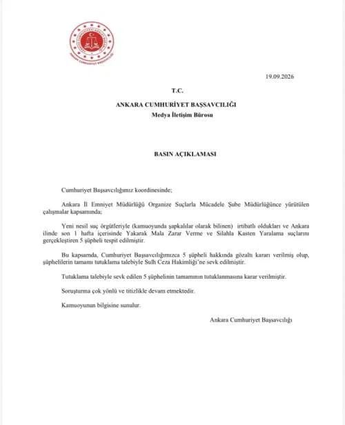 Ankarada şapkalılar operasyonunda 5 kişi tutuklandı