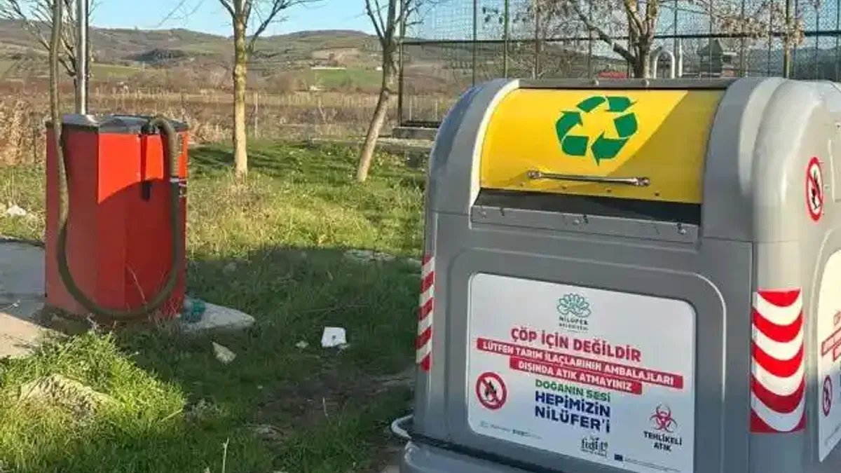 Bursa Nilüfer'de zirai ilaç ambalaj atıkları kontrol altında
