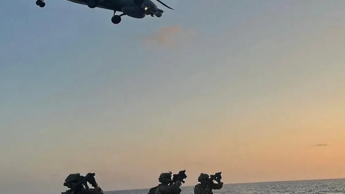 TCG Gaziantep Fırkateyni Libya eğitiminde