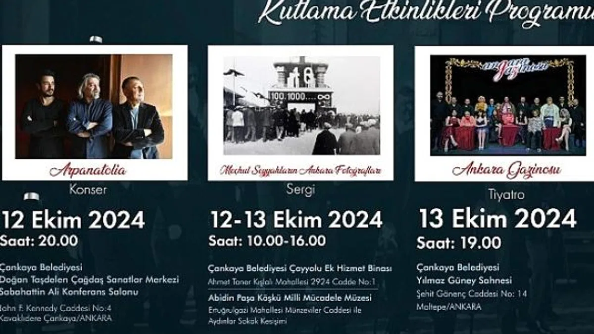 Başkent'in 101. Yılı Çankaya'da Etkinliklerle Kutlanacak