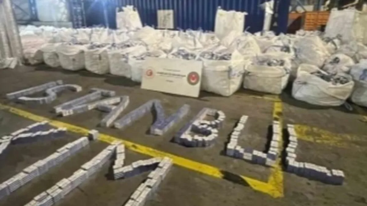 Ambarlı Limanı'nda 94 milyon TL'lik kaçak sigara operasyonu... Tamamı imha edildi