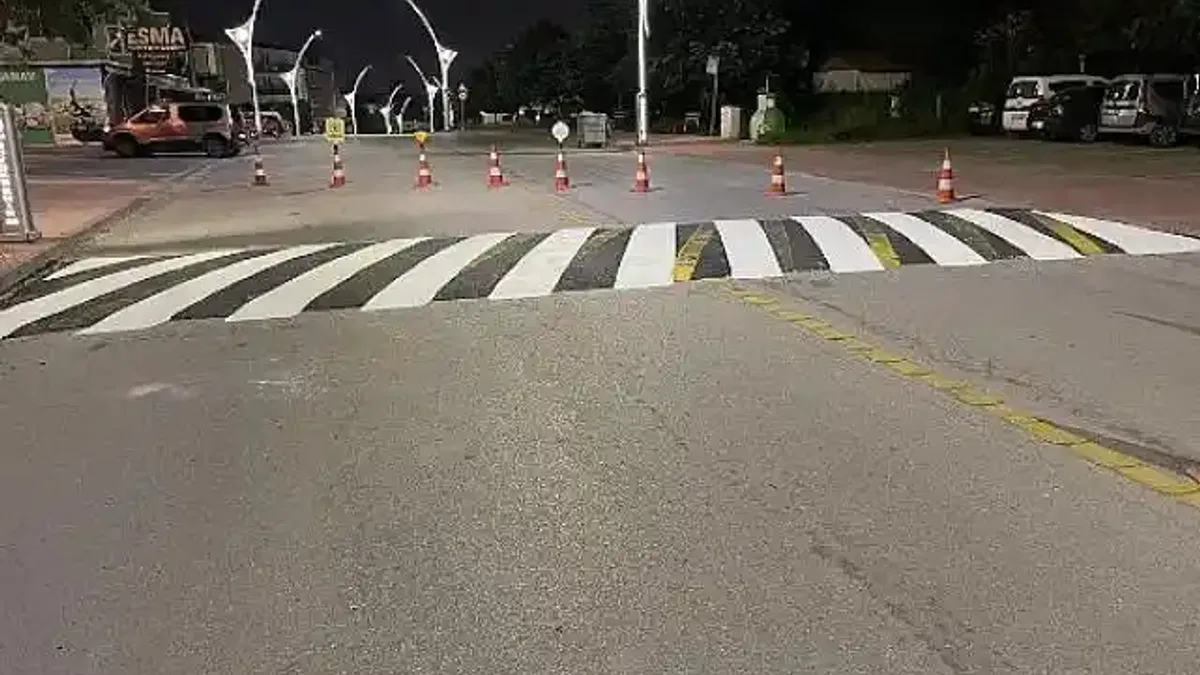 2024'te 81 bin m2 yol çizgisi çizildi