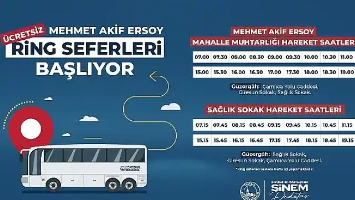 Üsküdar Mehmet Akif Ersoy Mahallesi ring seferleri başlıyor