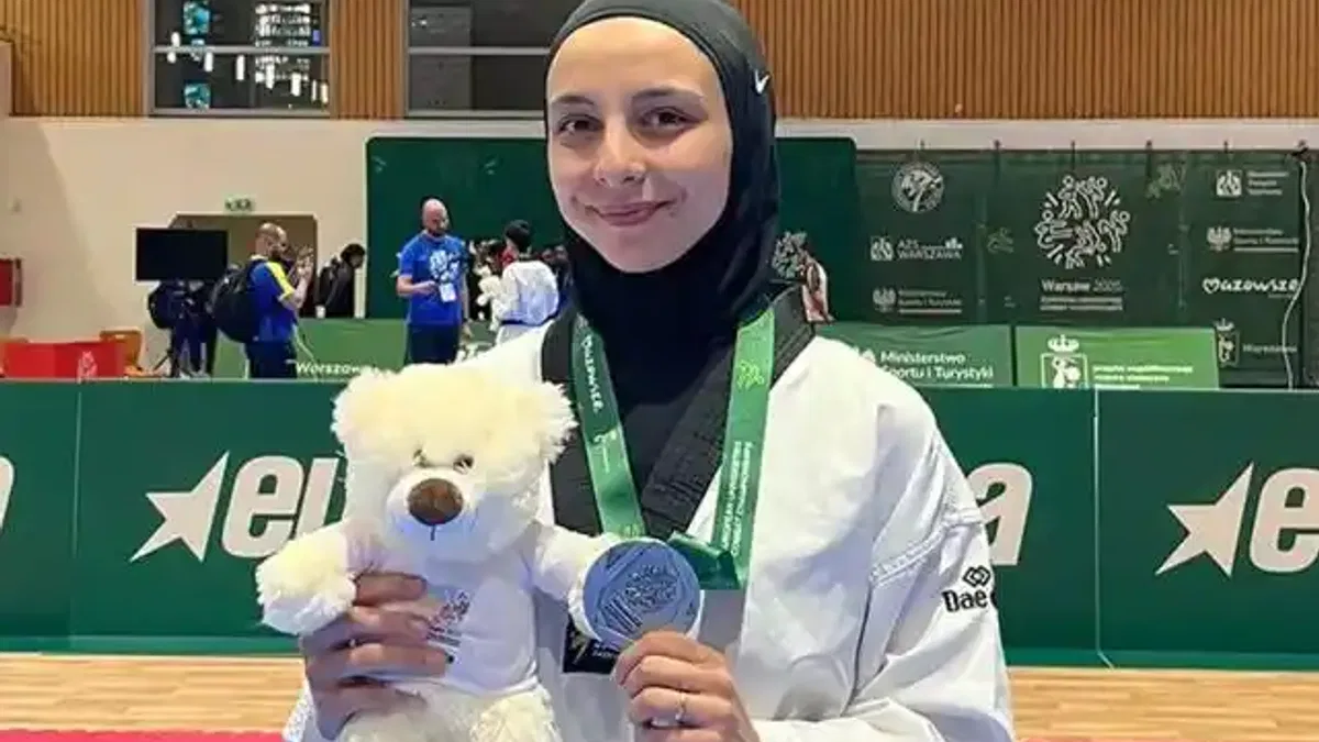 Konyalı milli sporcu Saliha'dan Avrupa ikinciliği