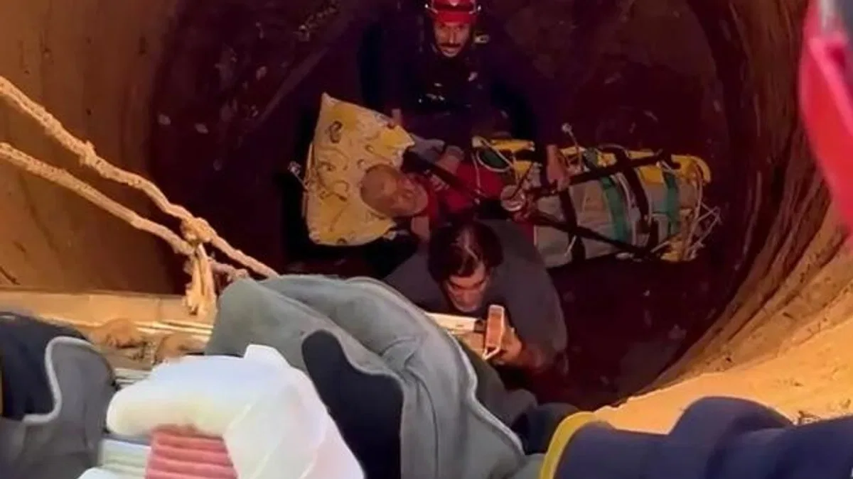 Yaşlı adam 12 metrelik kuyudan kurtarıldı!
