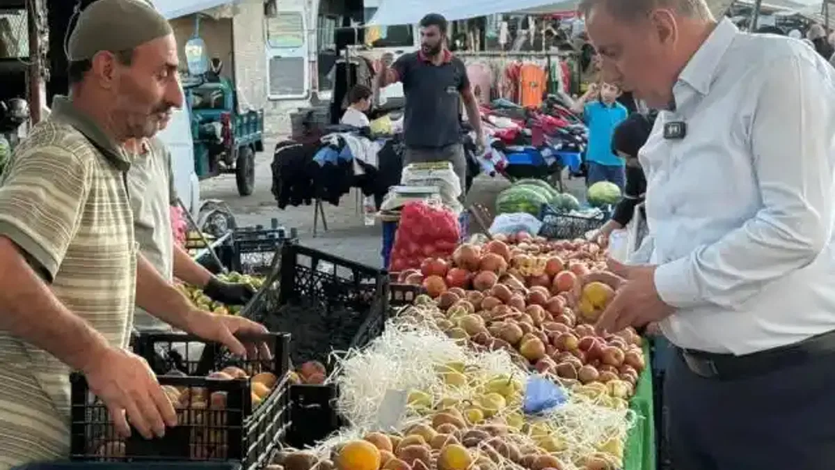 Mardin Midyat'ta Başkan Şahin'den pazar turu