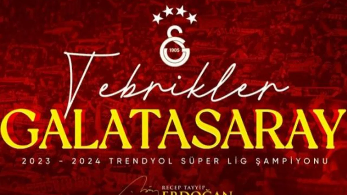 Cumhurbaşkanı Erdoğan'dan Galatasaray'a tebrik