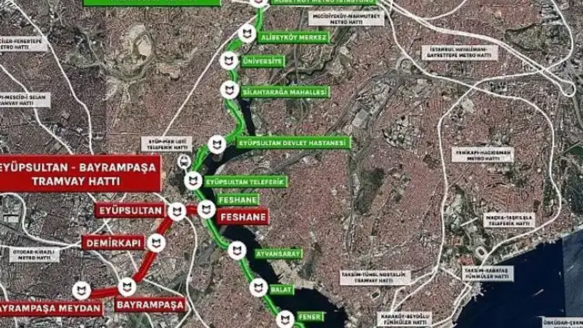 İstanbul'un Yeni Raylı Sistemi: Eyüpsultan - Bayrampaşa Tramvay Hattının Yapımı Sürüyor