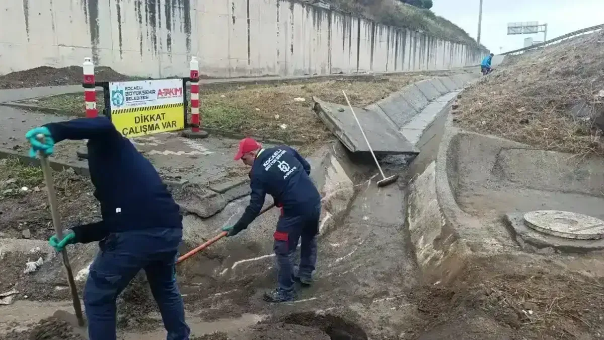 Kocaeli’de yağışa karşı hızlı ve yoğun mesai