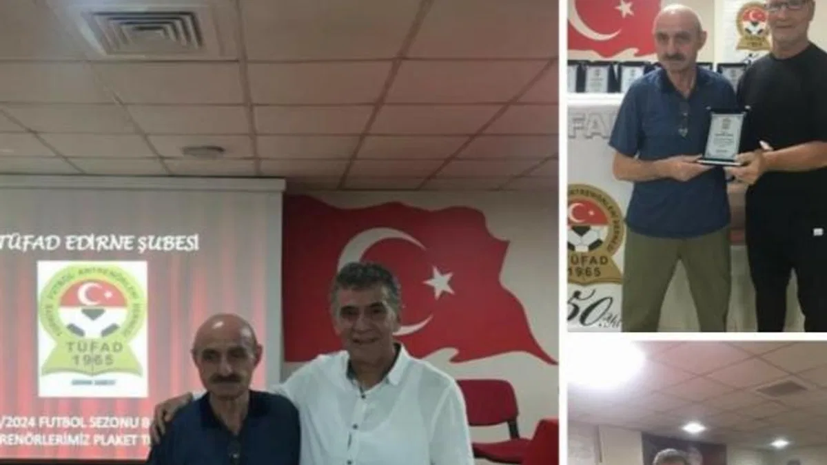 Hayrettin Yıldız ve Fatih Anlar’a Edirne TÜFAD’dan ödül