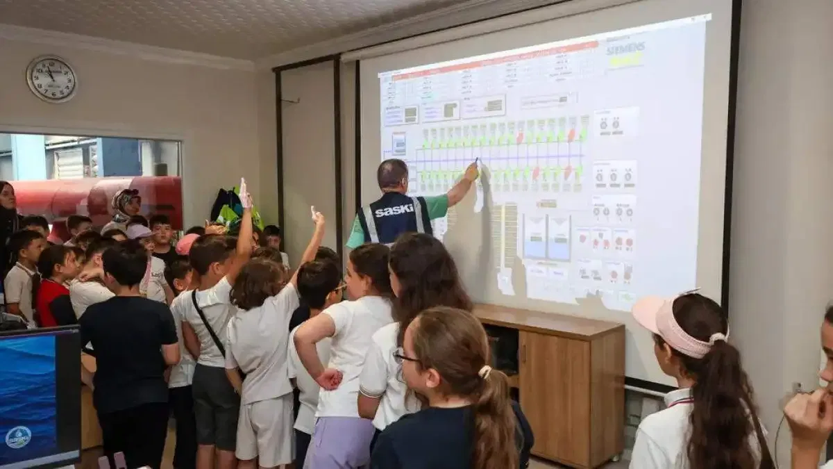 Minikler SASKİ’nin çevre dostu tesislerini keşfetti