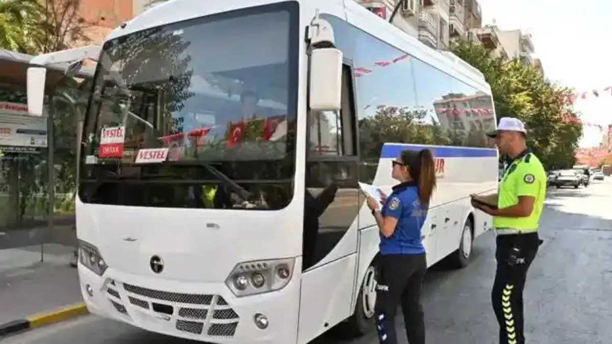 Manisa'da servis araçlarına denetim