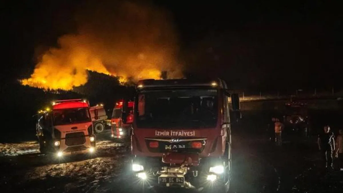 İzmir İtfaiyesi şimdi de Denizli için ter döküyor