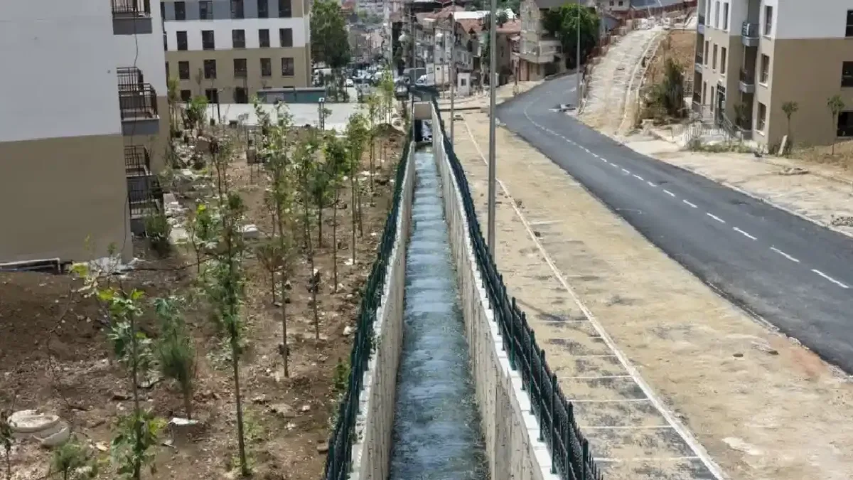 Kocaeli Cedit'te 360 metrelik dere ıslahı tamamlandı