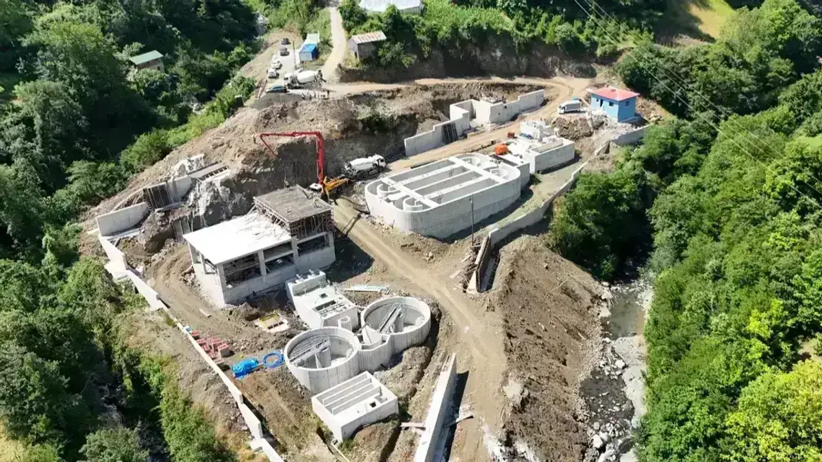 Trabzon Düzköy İleri Biyolojik Arıtma Tesisi'nin yapımı sürüyor