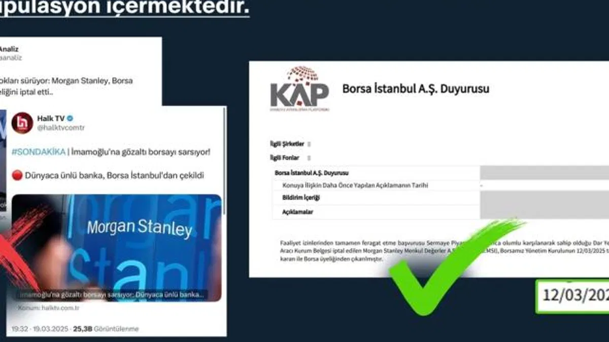 İletişim'den 'Morgan Stanley' haberlerine açıklama