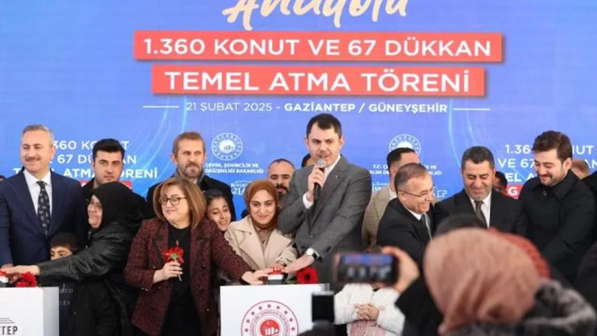 Gaziantep Güneyşehir’de bin 427 sosyal konuta daha temel