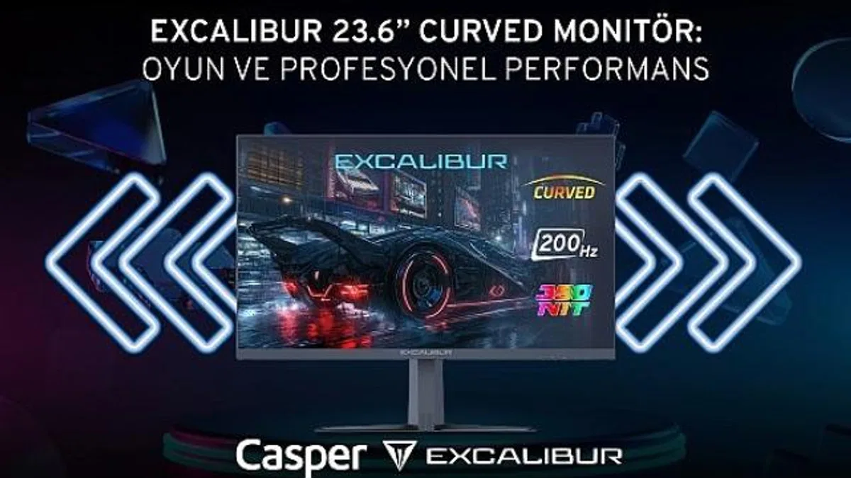 Excalibur 23.6" Curved Monitör'den 200 Hz ve 1 ms tepki süresiyle kesintisiz oyun deneyimi
