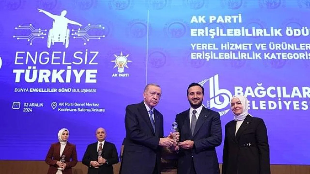 Cumhurbaşkanı Erdoğan'dan Bağcılar Belediyesi'ne "Erişilebilirlik" ödülü