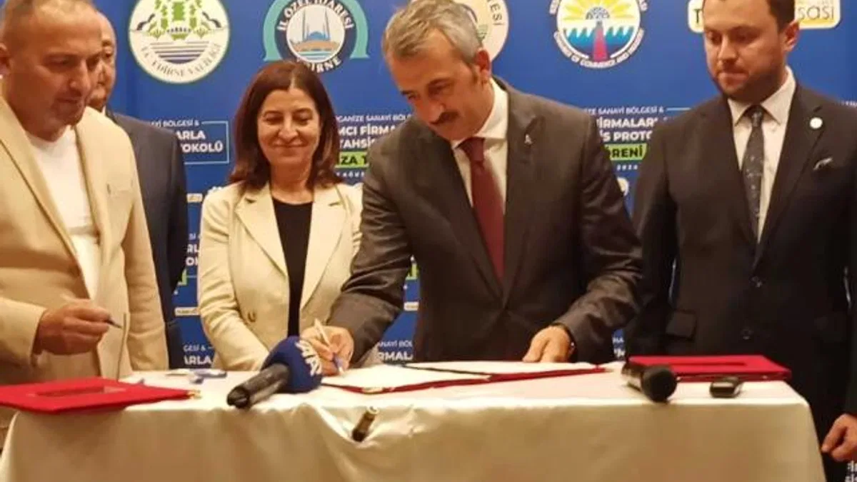 Keşan OSB'de 3 firma ile ön tahsis prtokol imzalandı