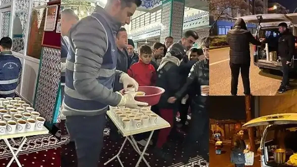 Kahramankazan Belediyesi, soğuk kış aylarında içleri ısıtmak için vatandaşlara her sabah sıcak çorba ikram ediyor.