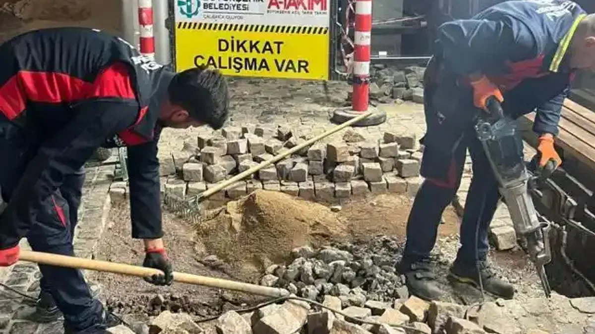 Kocaeli'de yaya yollarına konforlu dokunuş