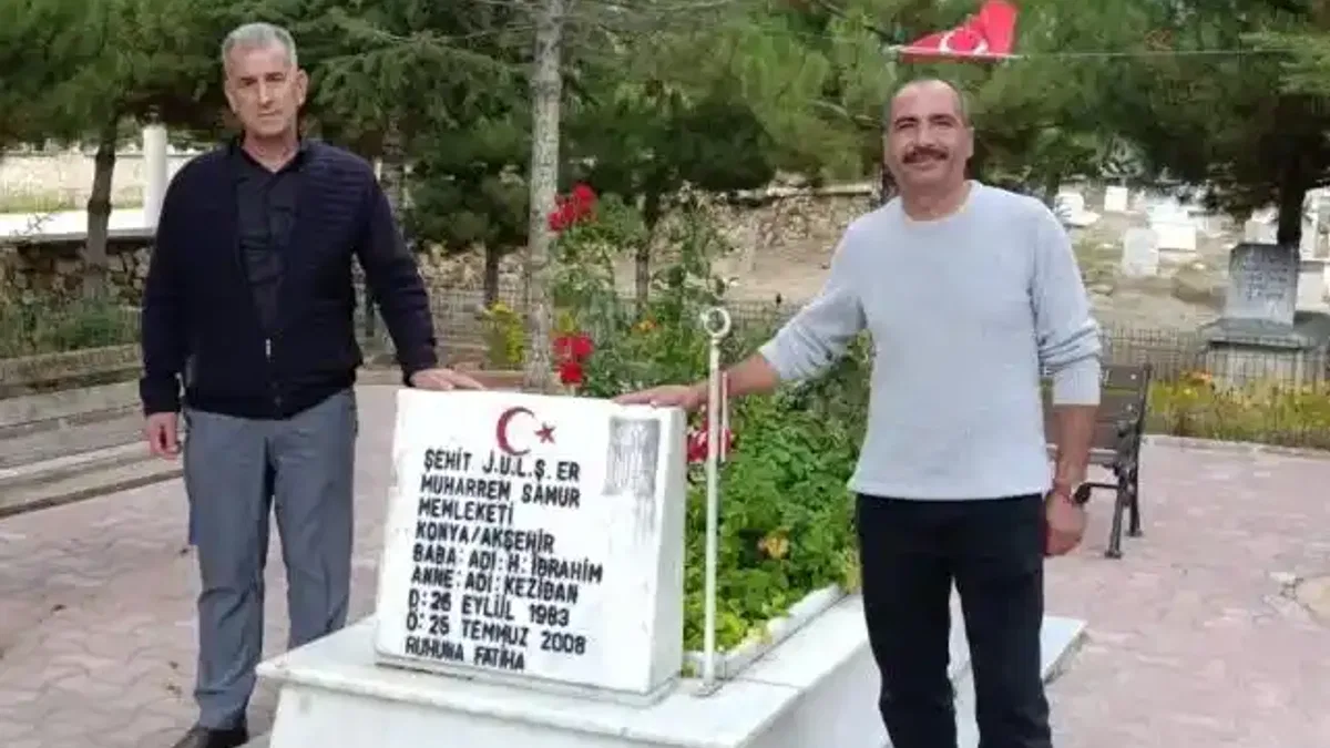 Konya Akşehir’de şehit mezarlıkları onarılıyor