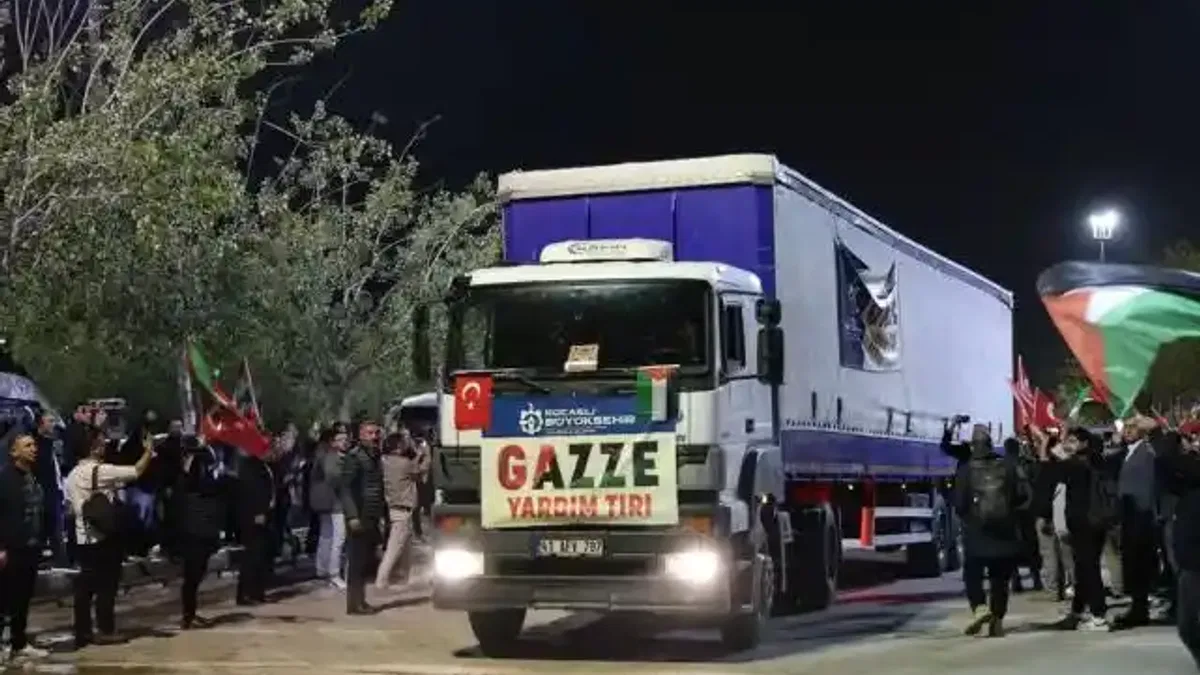 Kocaeli'nin ilk yardım tırları Gazze’ye uğurlandı