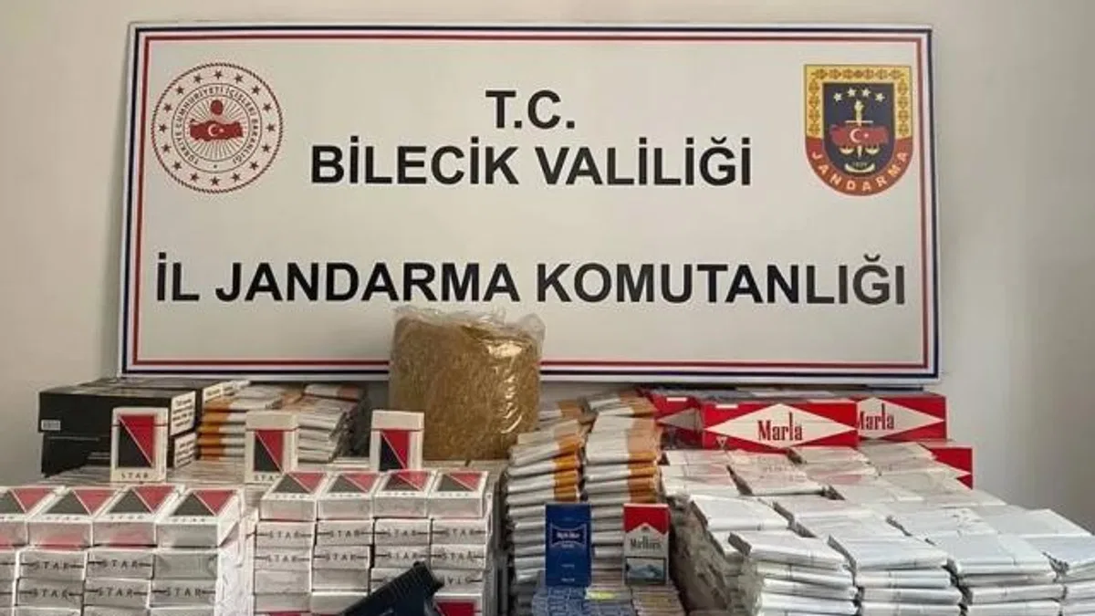 Bilecik Jandarması'ndan kaçak tütün ve silah operasyonu