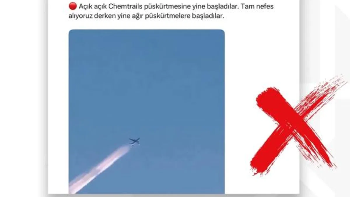 DMM'den 'kimyasal püskürtme' iddialarına yalanlama... Görüntüler doğal uçak izleri
