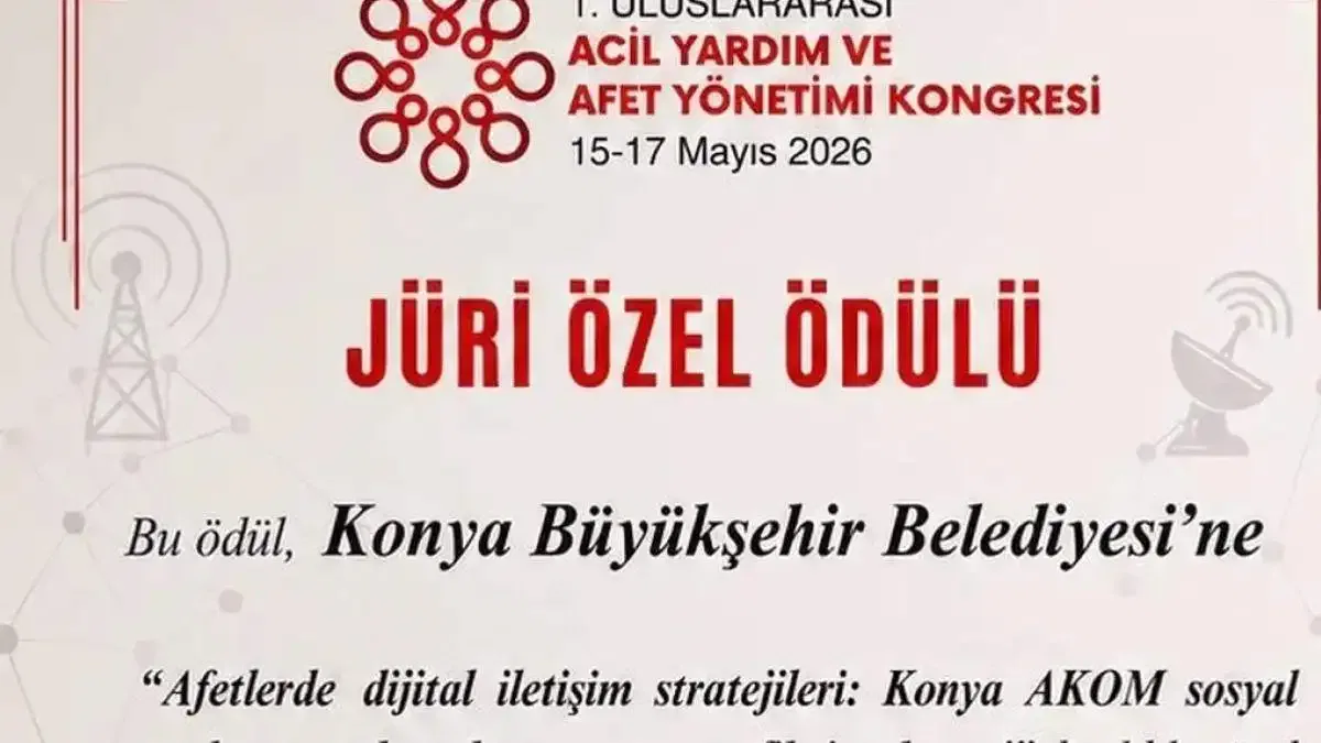 Konya AKOM’a uluslararası kongreden jüri özel ödülü