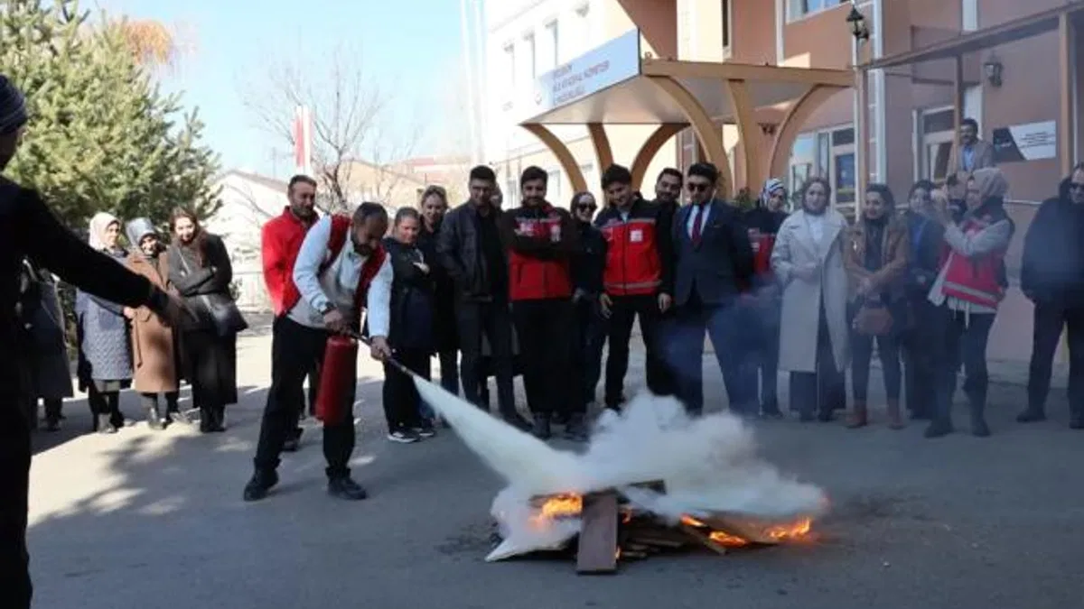 Erzurum'da Aile ve Sosyal Hizmetler'den farkındalıklı tatbikat