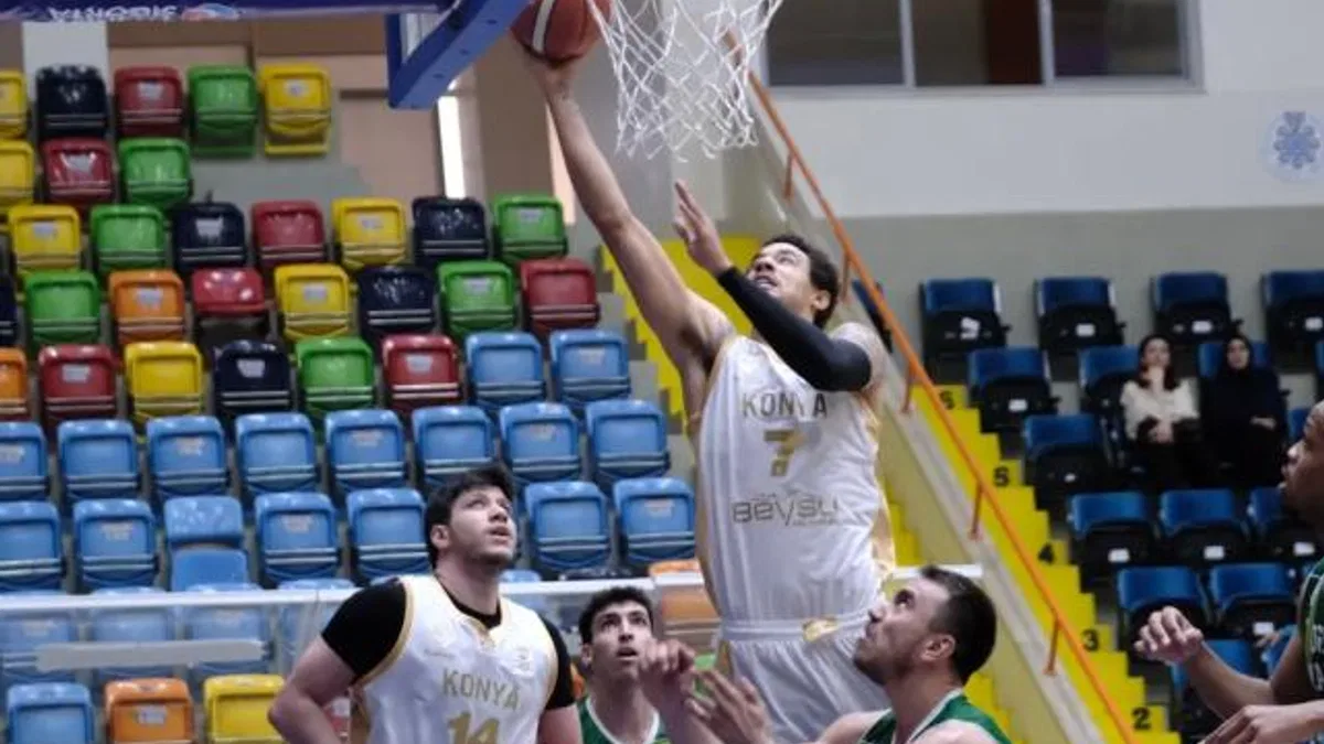 Konya'da seyircisiz maçta farklı galibiyet