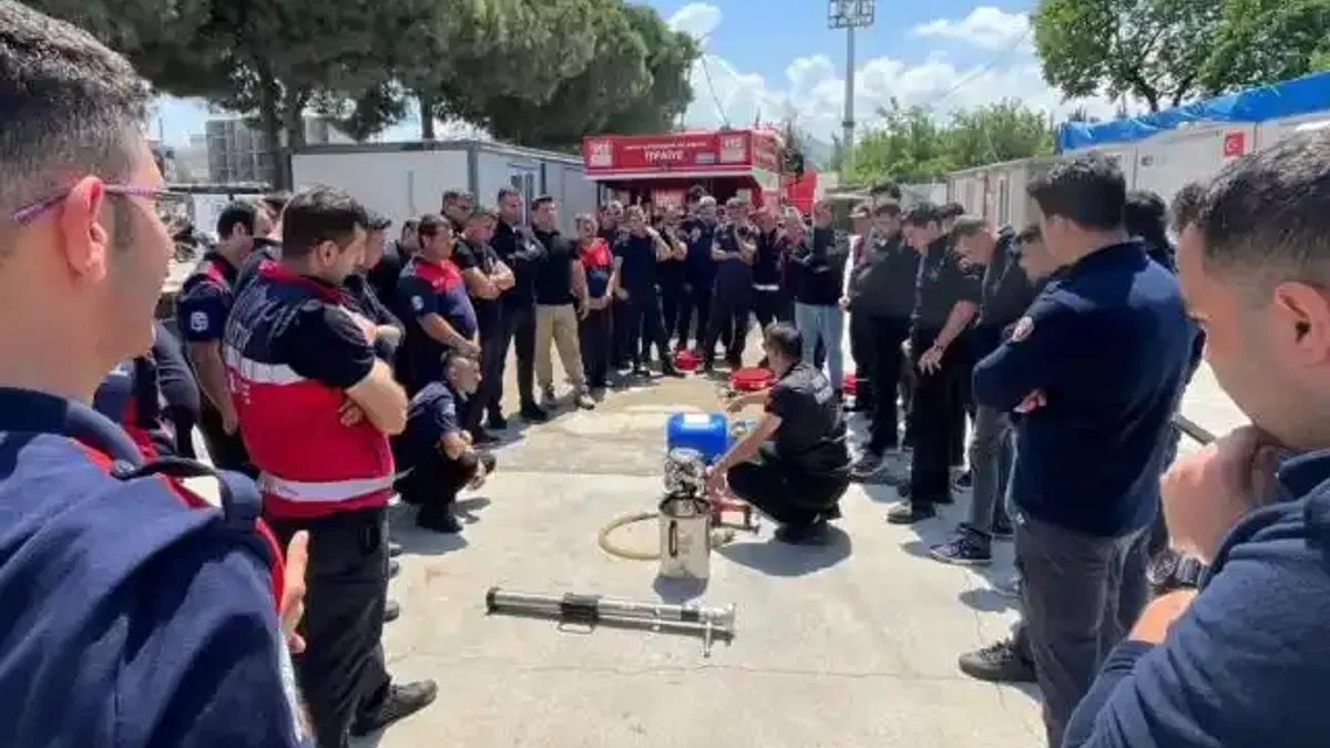 Konya ve Hatay itfaiyelerinden örnek iş birliği