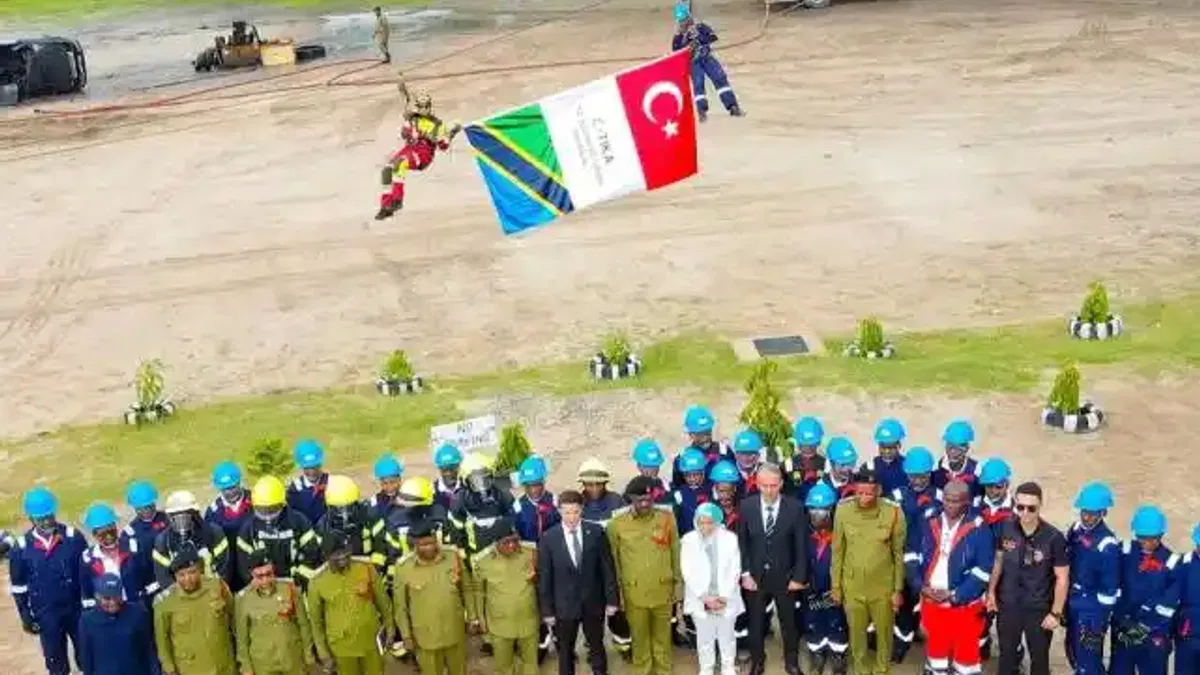 Konya İtfaiyesi'nden Tanzaya'da başarılı tatbikat