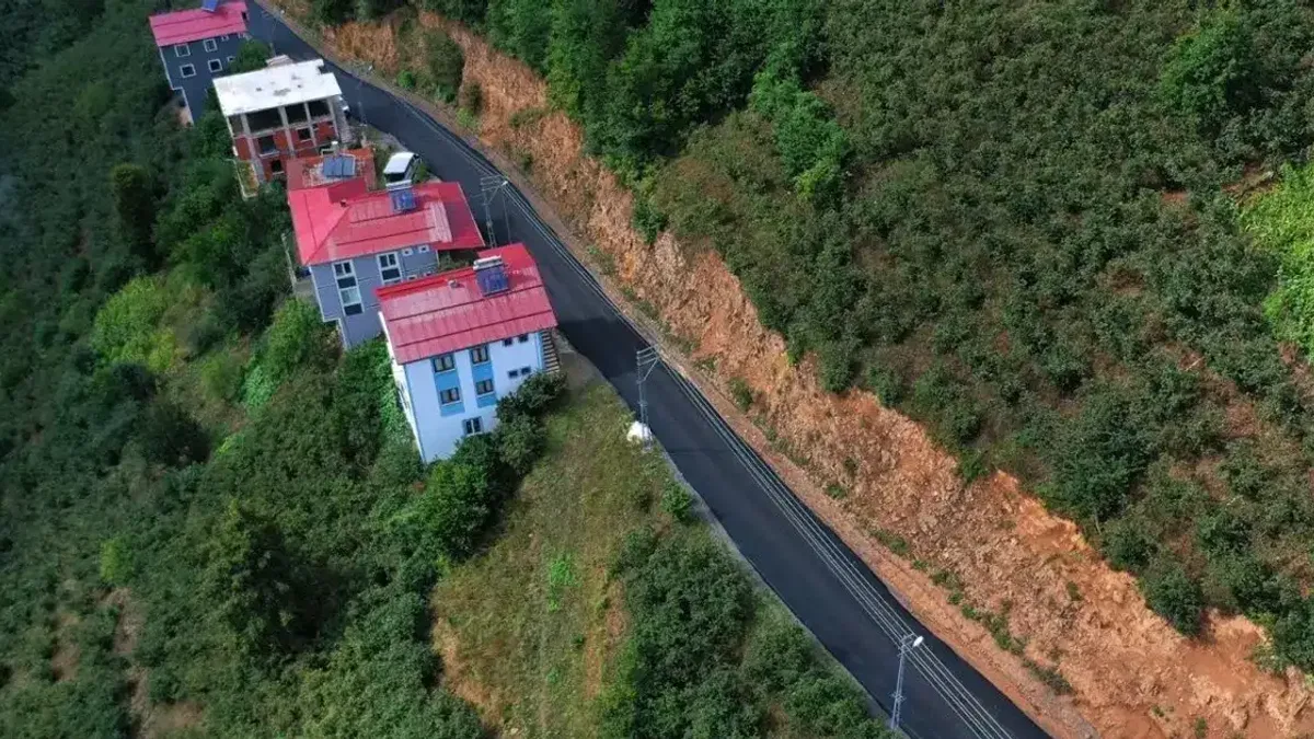Ordu Mesudiye’de yol çalışmaları tamamlandı