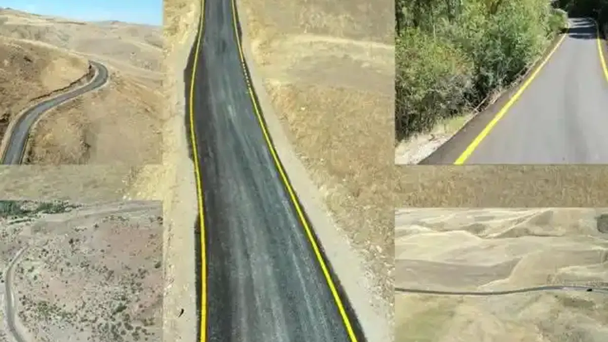 Erzurum kırsal yollarına makyaj