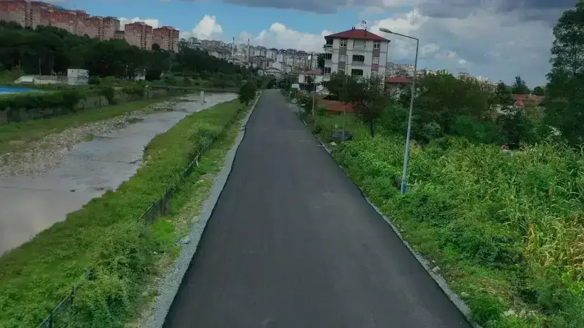 Ordu’da Eskipazar Yolu sıcak asfaltla yenilendi