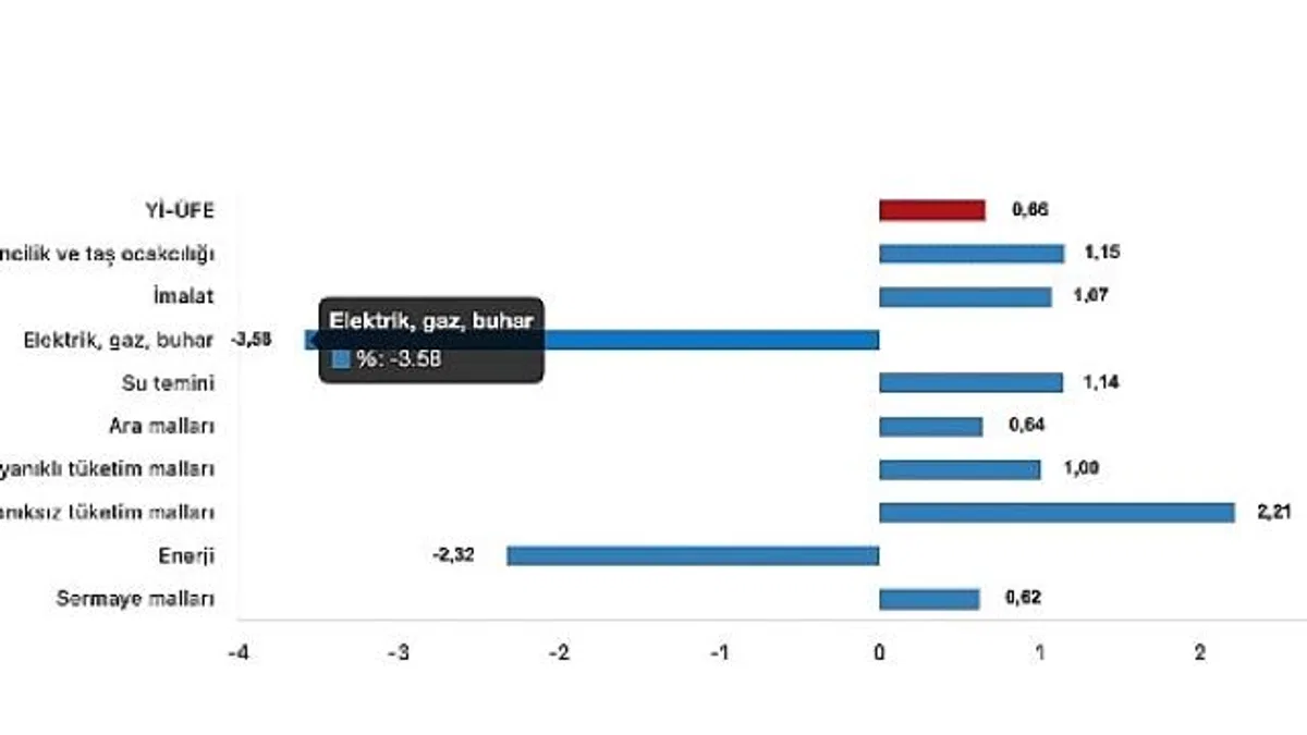 Tüik: Yurt İçi Üretici Fiyat Endeksi (Yİ-ÜFE) yıllık %29,47 arttı, aylık %0,66 arttı