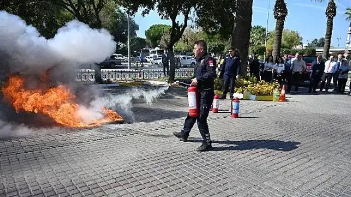 Salihli Belediyesi'nden Yangın Tatbikatı